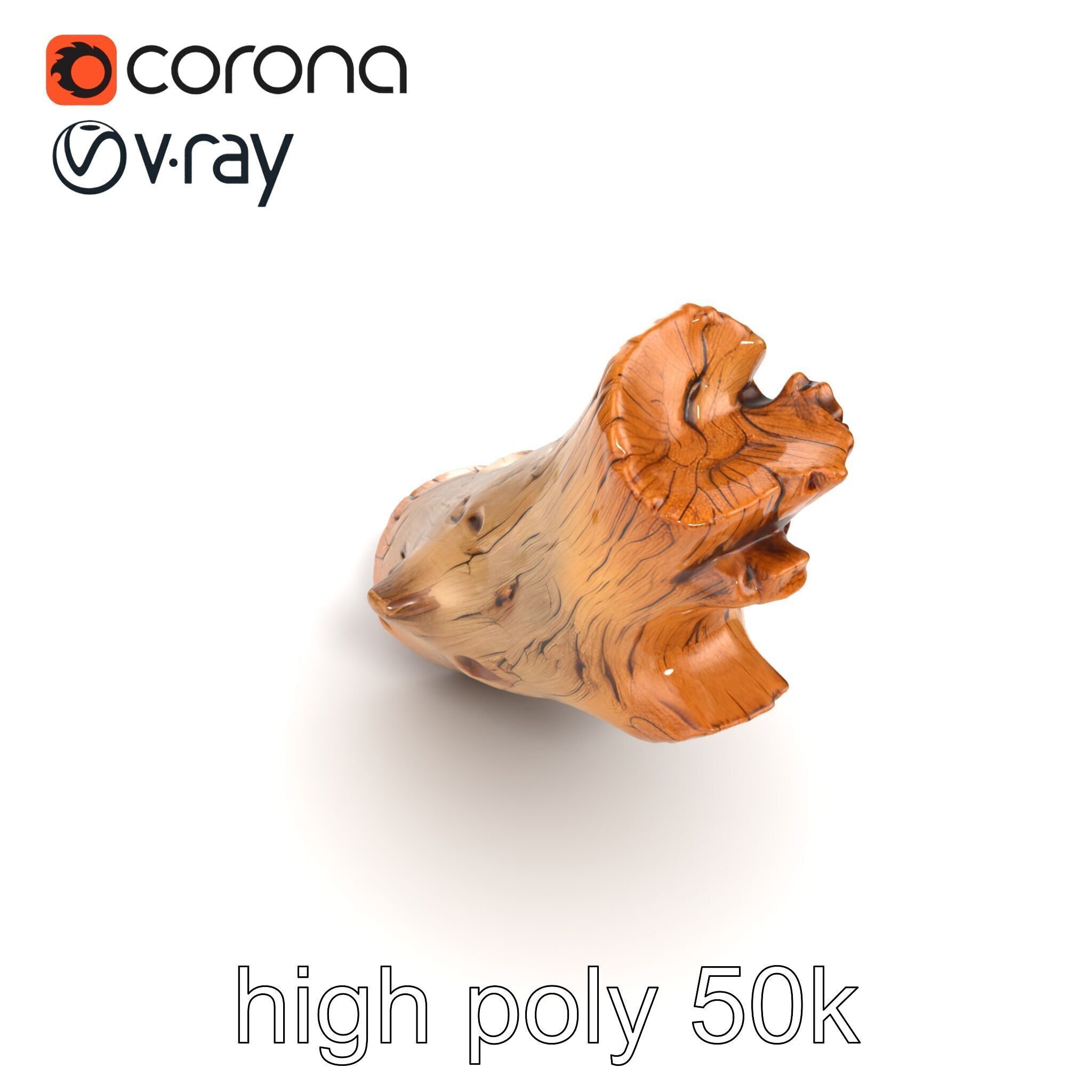 Driftwood Fossil Imprints Log model pack Texture_15