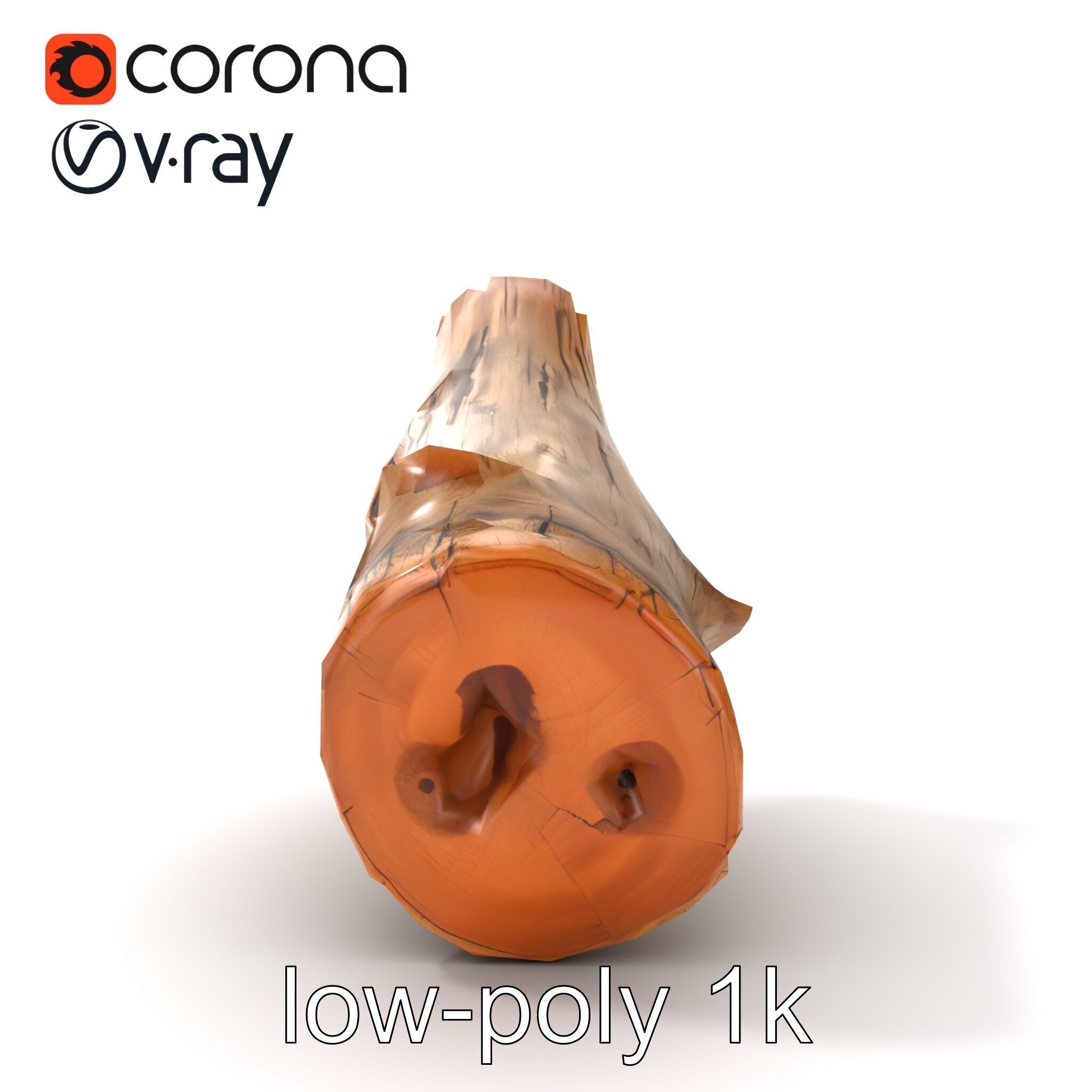 Driftwood Fossil Imprints Log model pack Texture_17