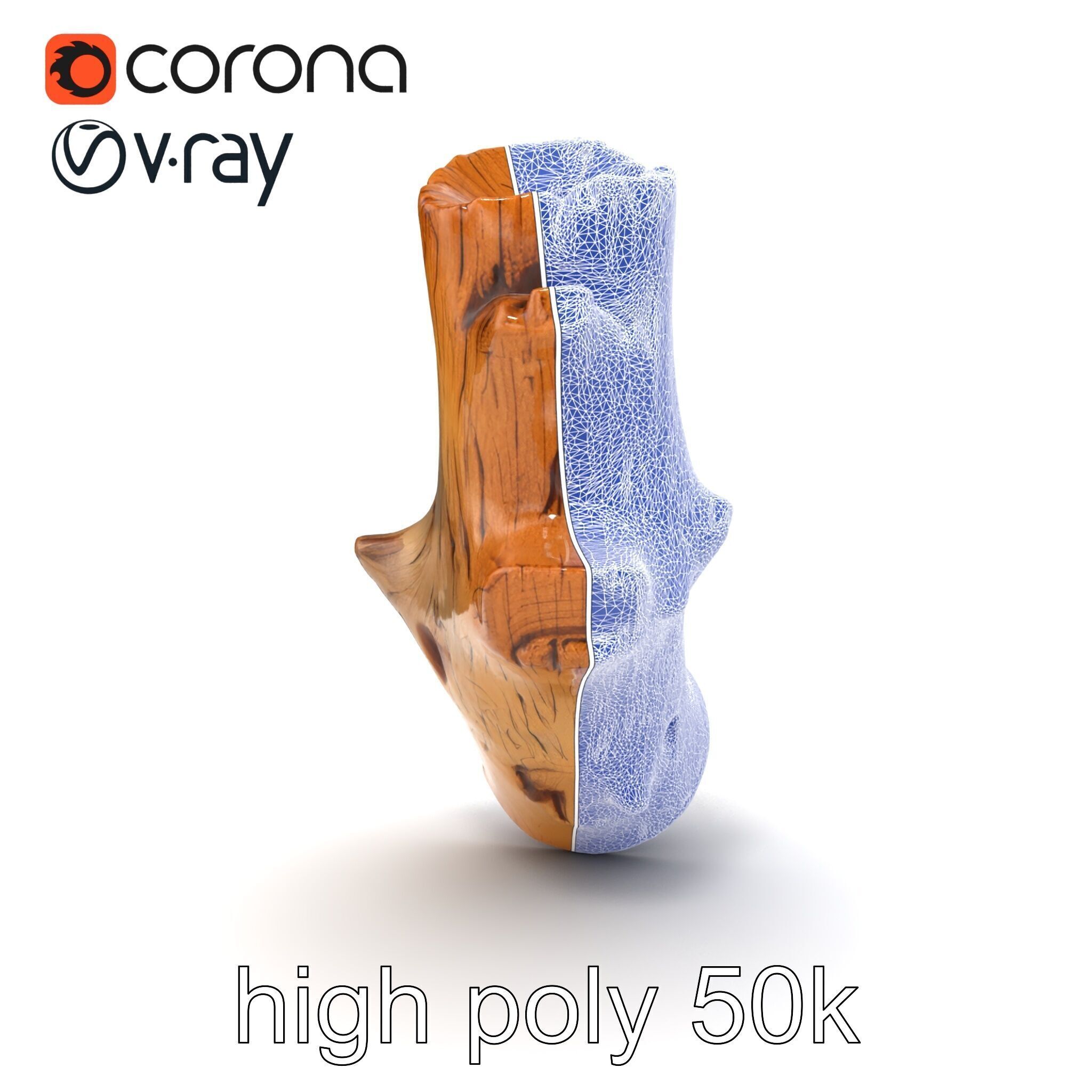 Driftwood Fossil Imprints Log model pack Texture_19