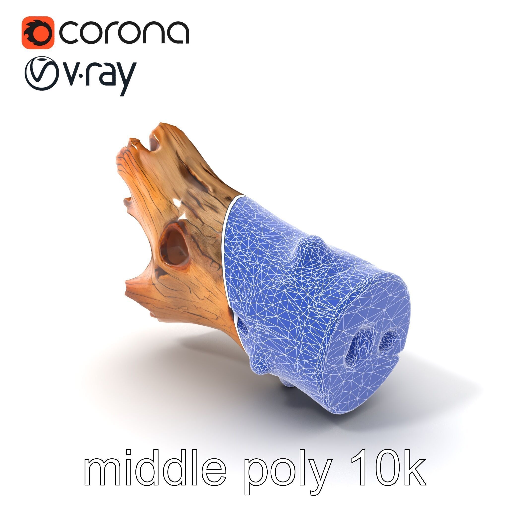 Driftwood Fossil Imprints Log model pack Texture_6