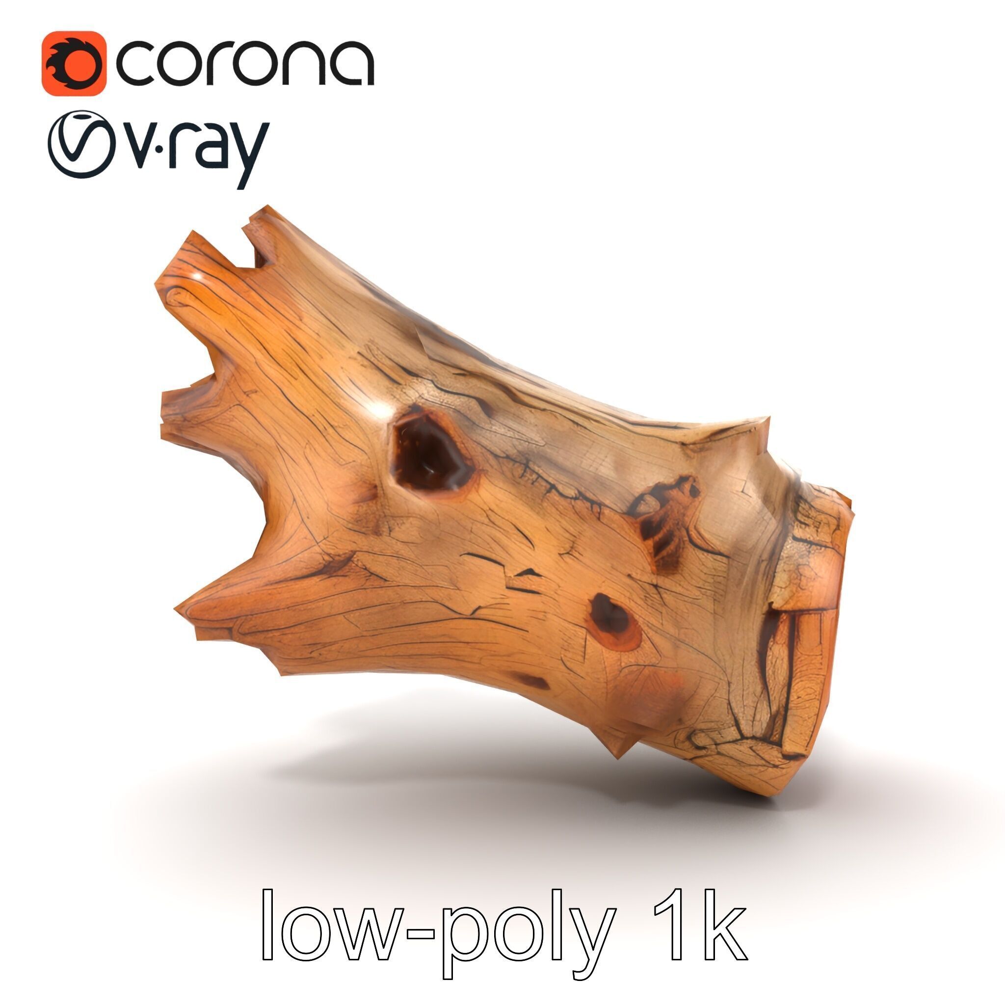 Driftwood Fossil Imprints Log model pack Texture_32