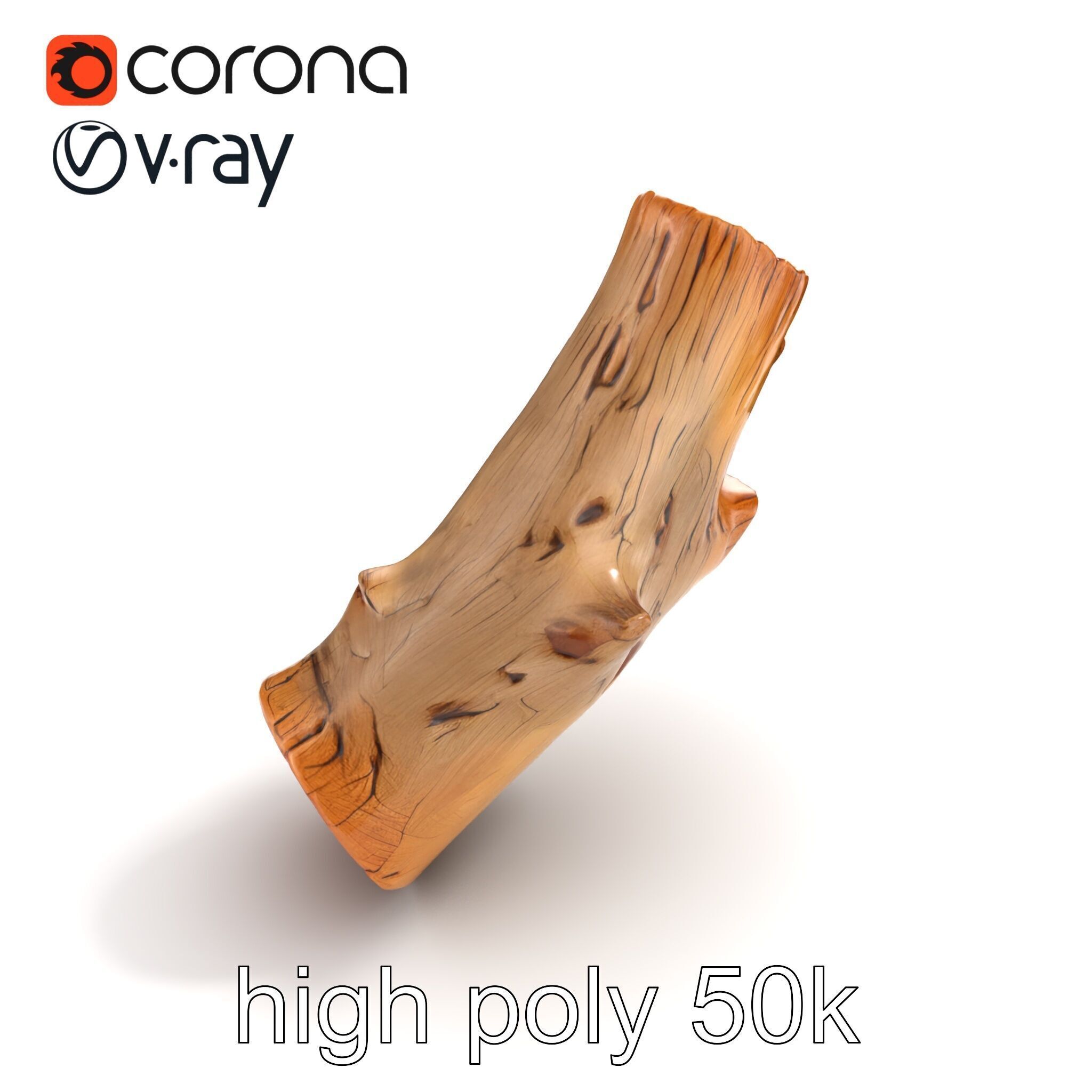 Driftwood Fossil Imprints Log model pack Texture_16