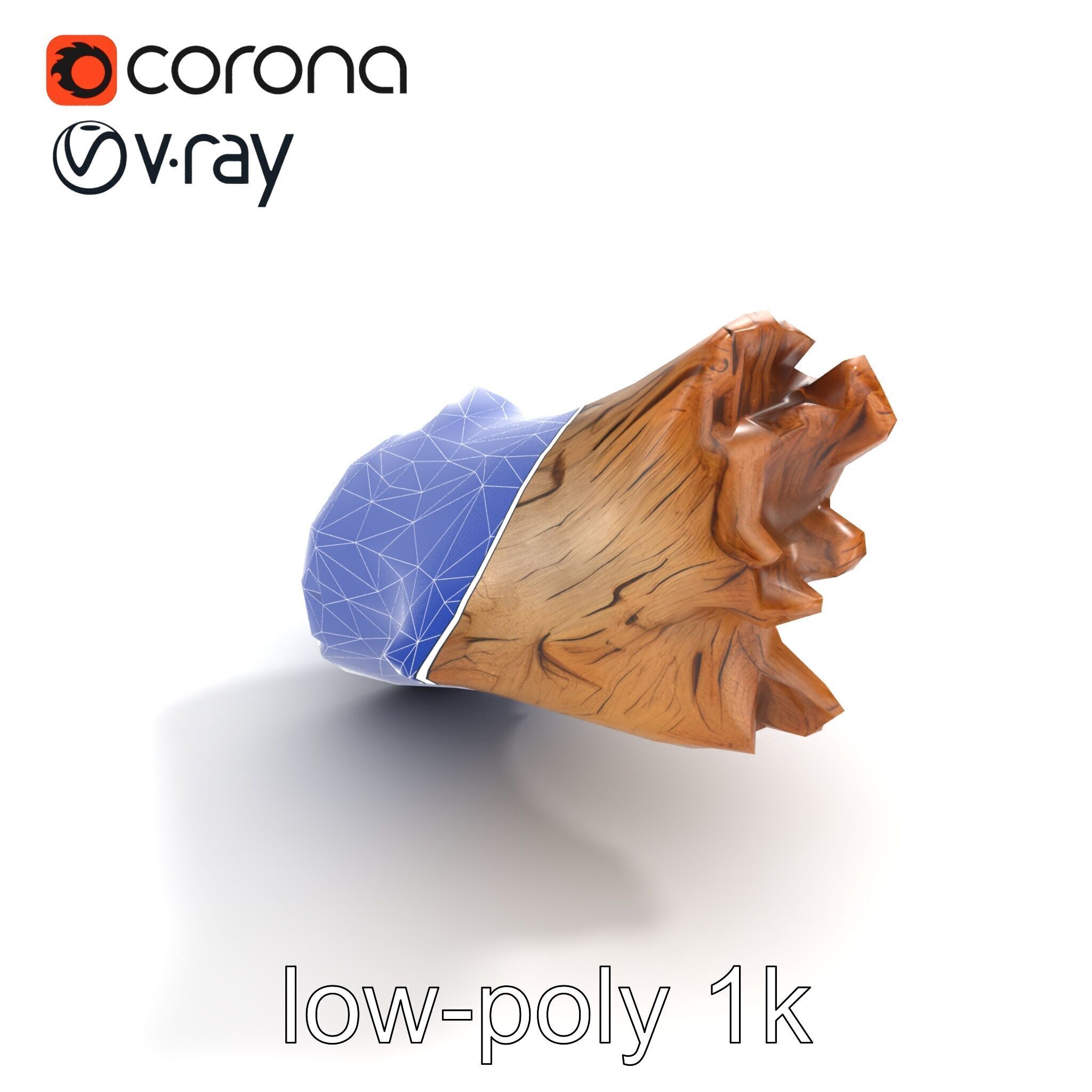 Driftwood Fossil Imprints Log model pack Texture_12