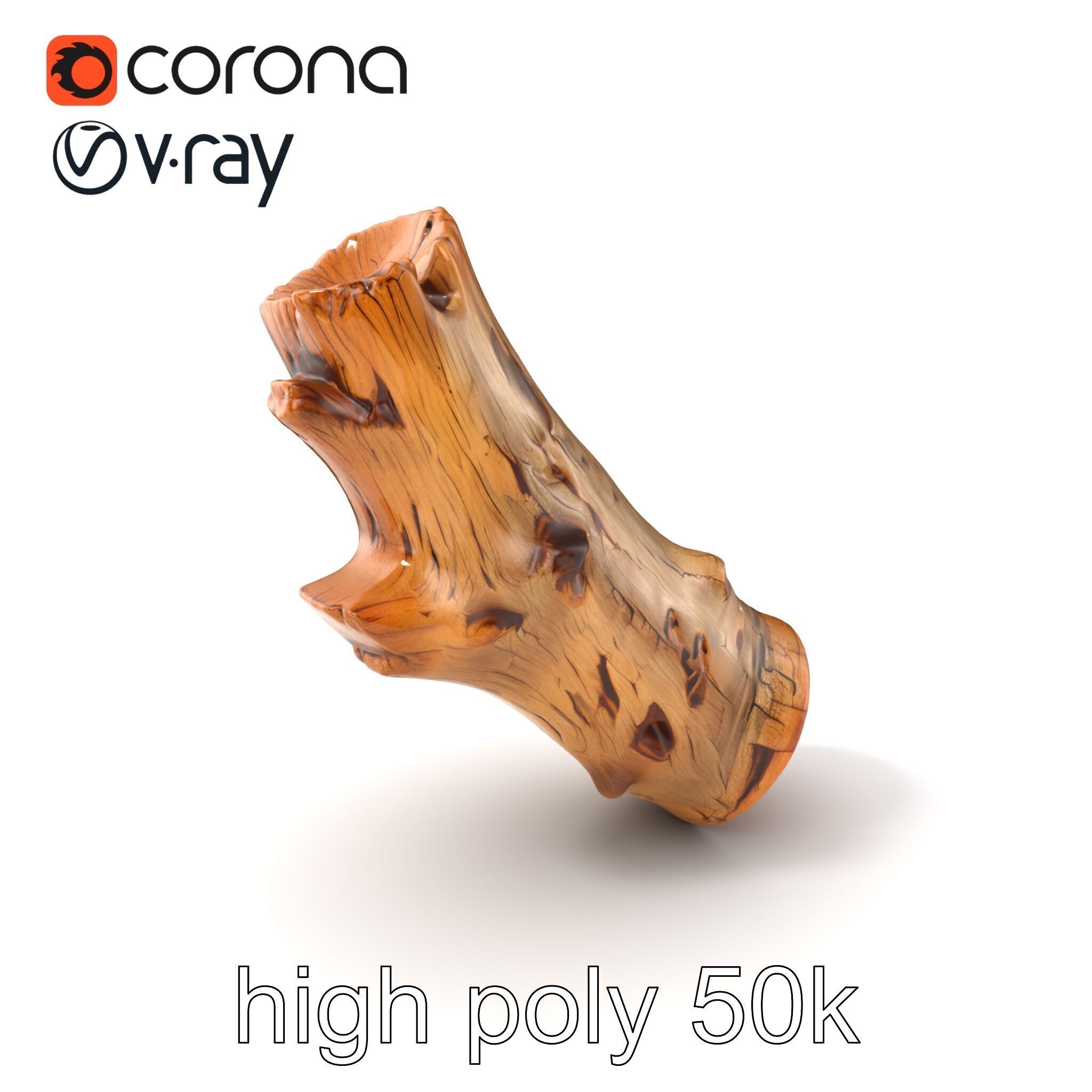 Driftwood Fossil Imprints Log model pack Texture_2