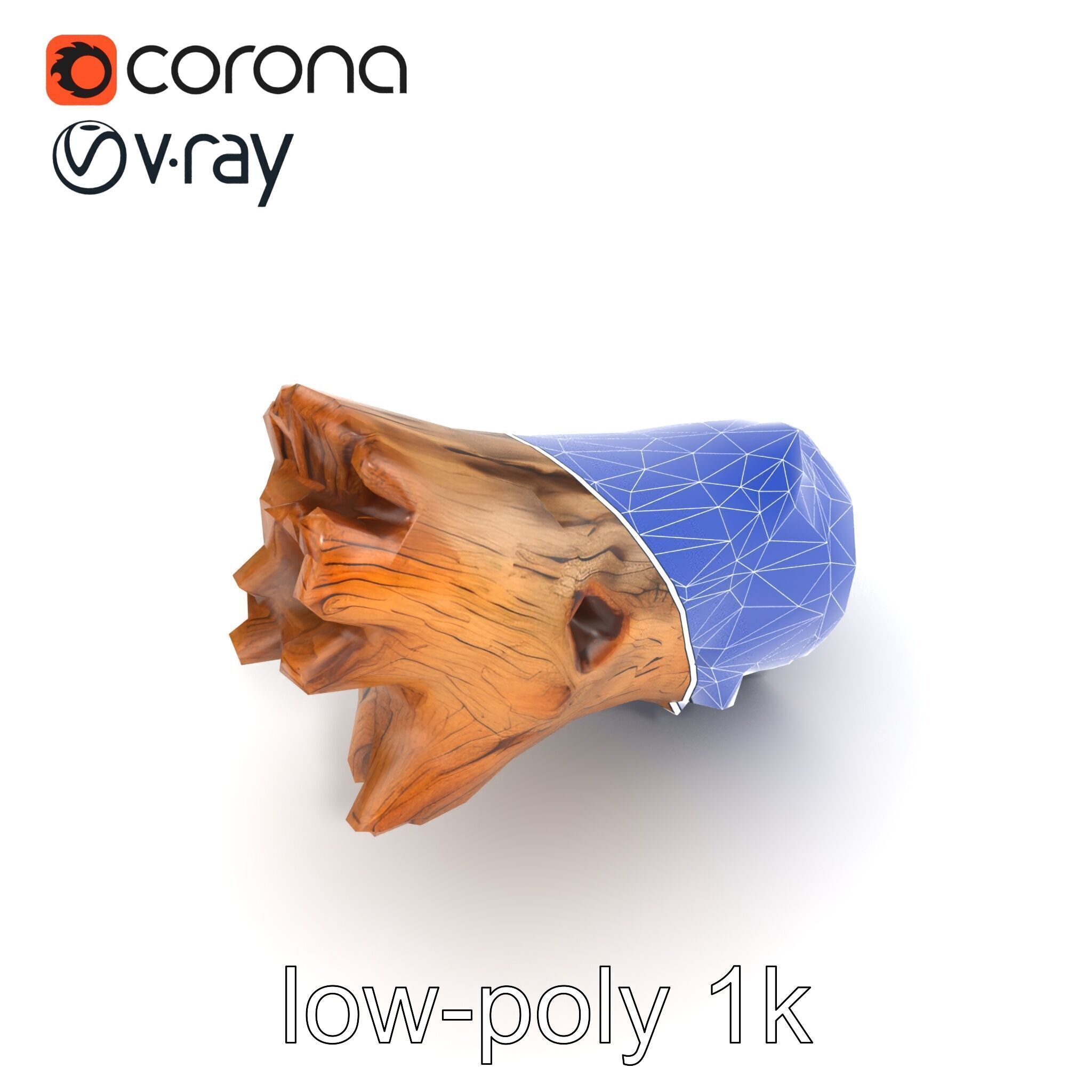 Driftwood Fossil Imprints Log model pack Texture_28