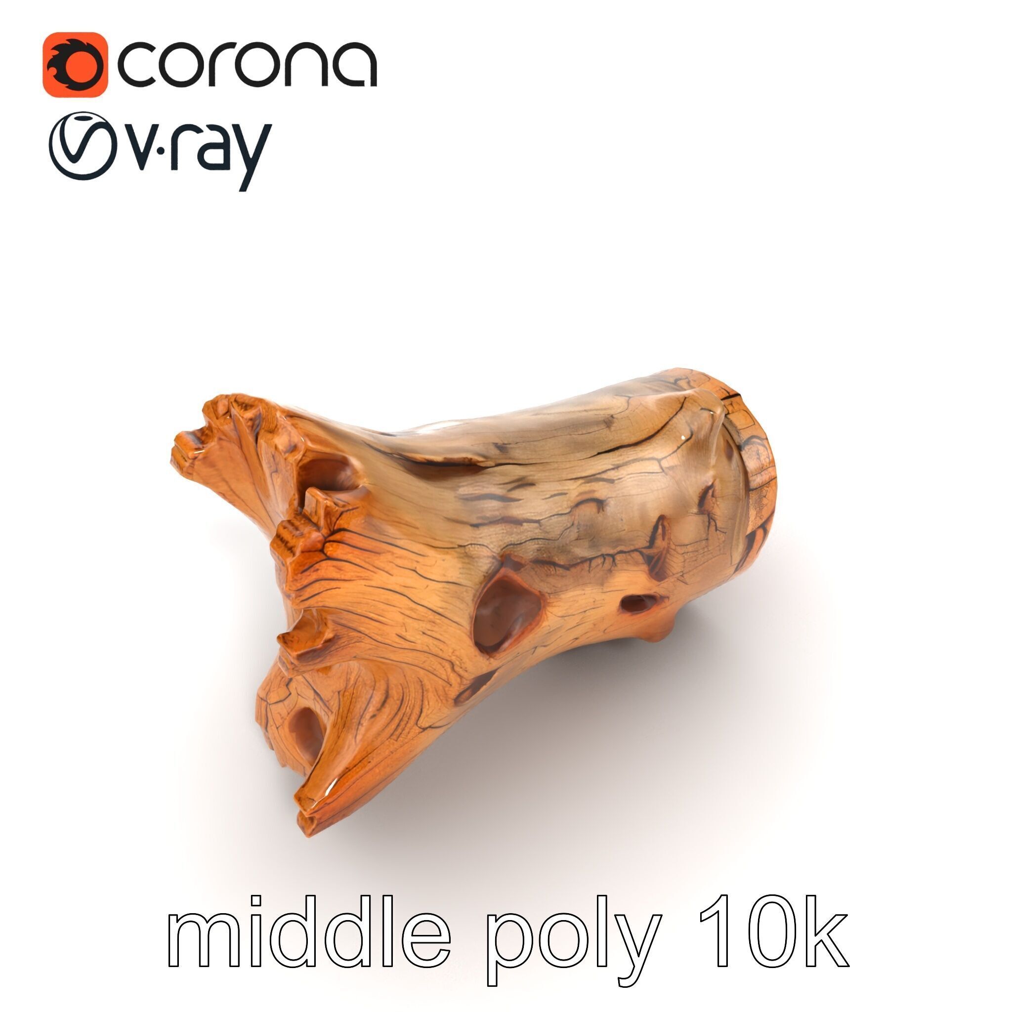 Driftwood Fossil Imprints Log model pack Texture_21