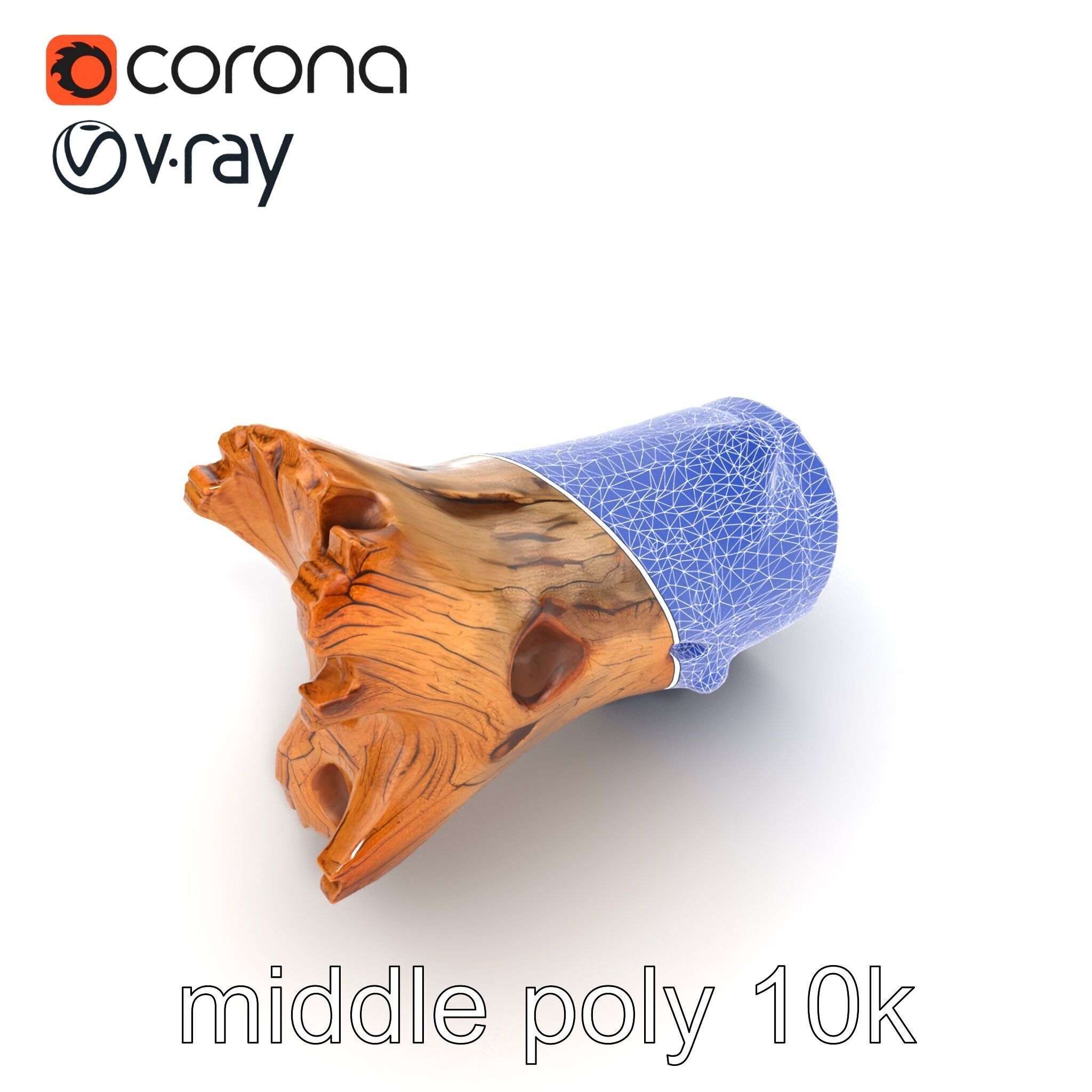 Driftwood Fossil Imprints Log model pack Texture_30