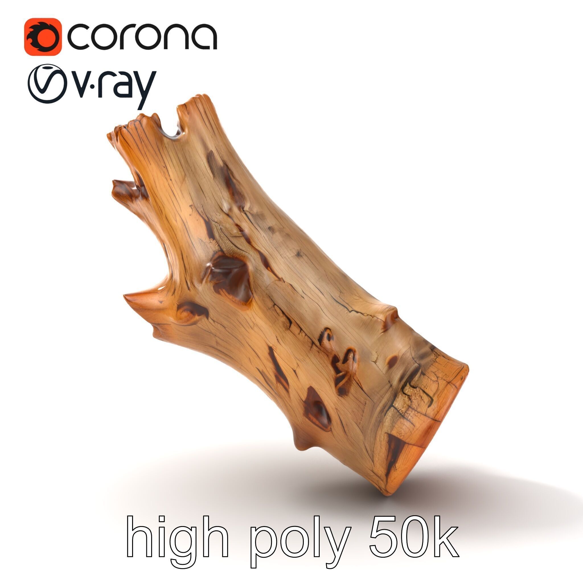 Driftwood Fossil Imprints Log model pack Texture_31