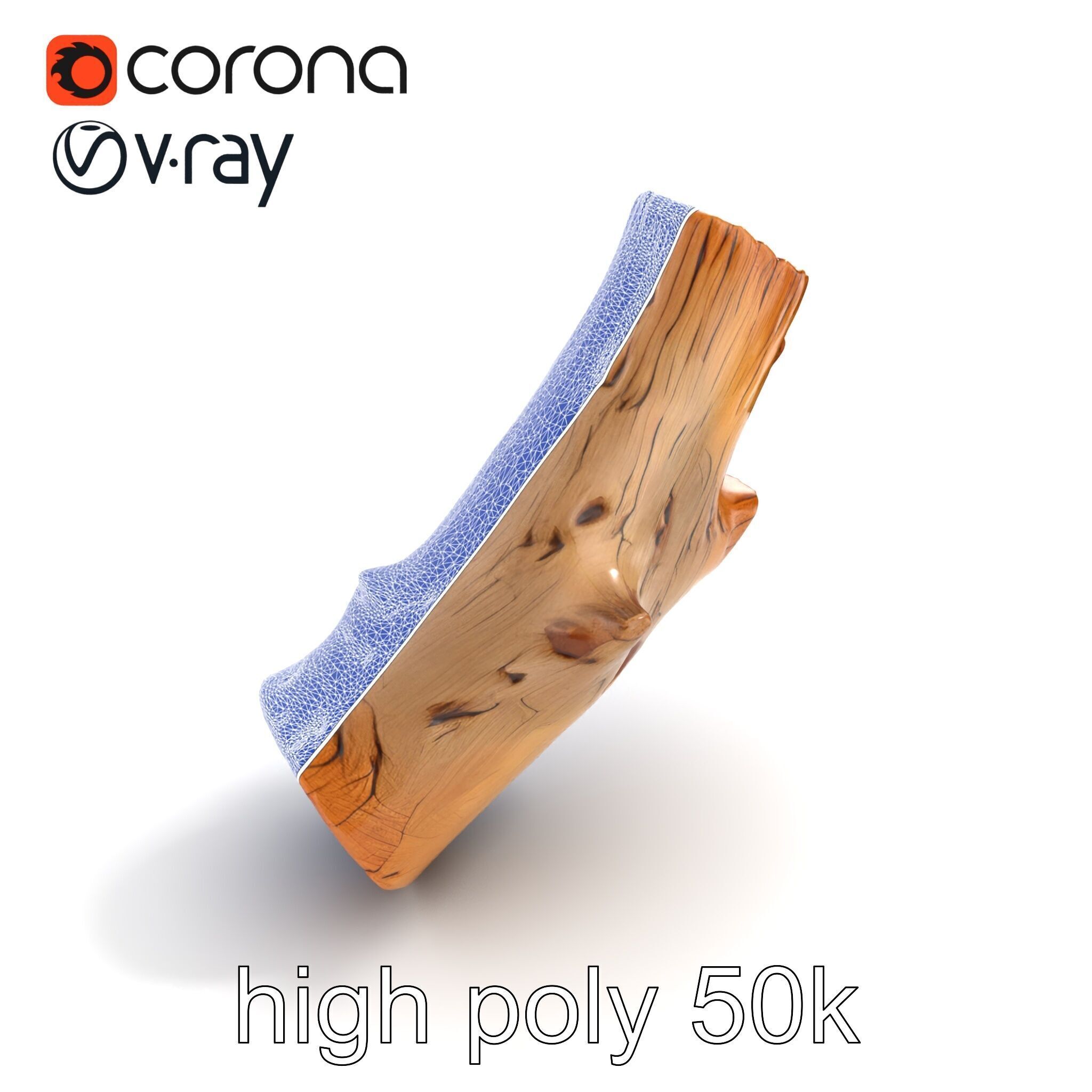 Driftwood Fossil Imprints Log model pack Texture_11