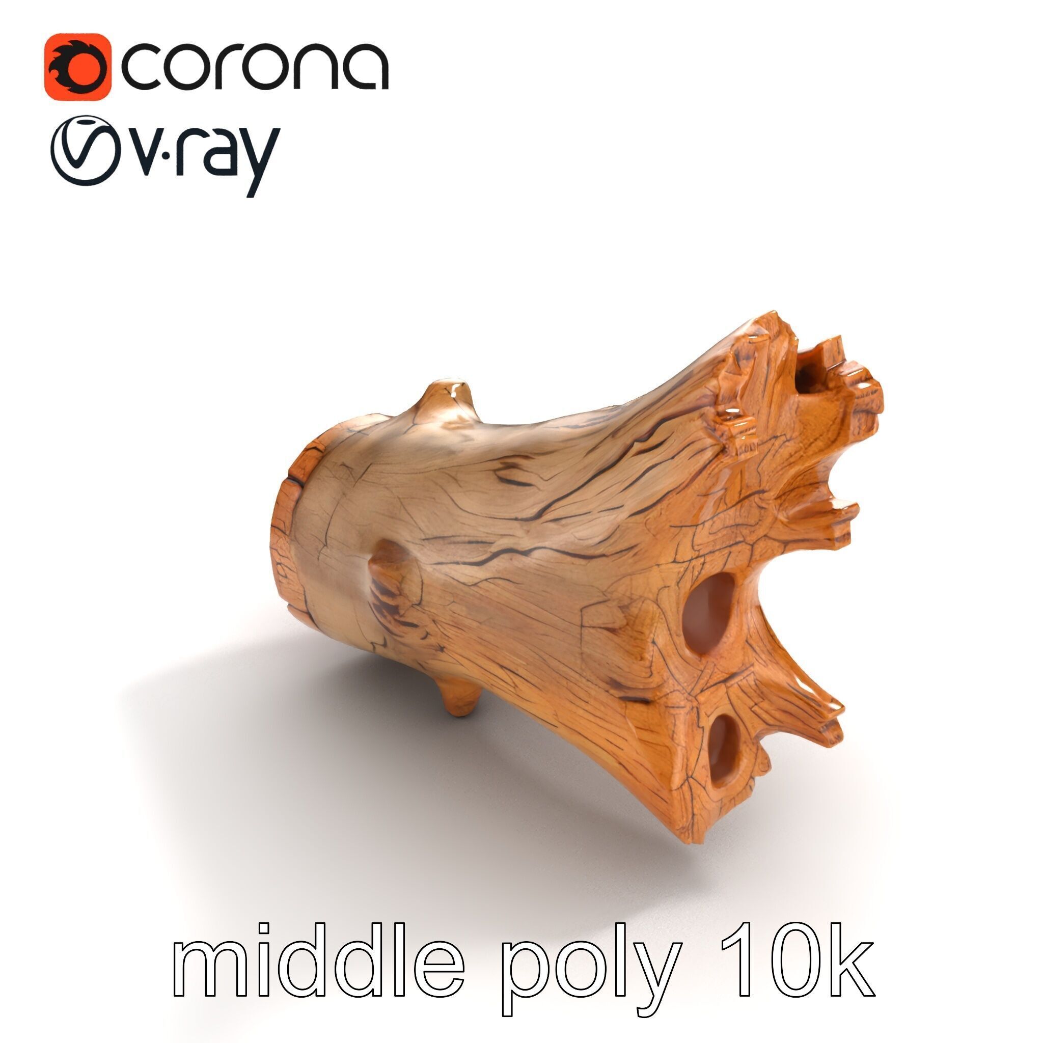 Driftwood Fossil Imprints Log model pack Texture_8