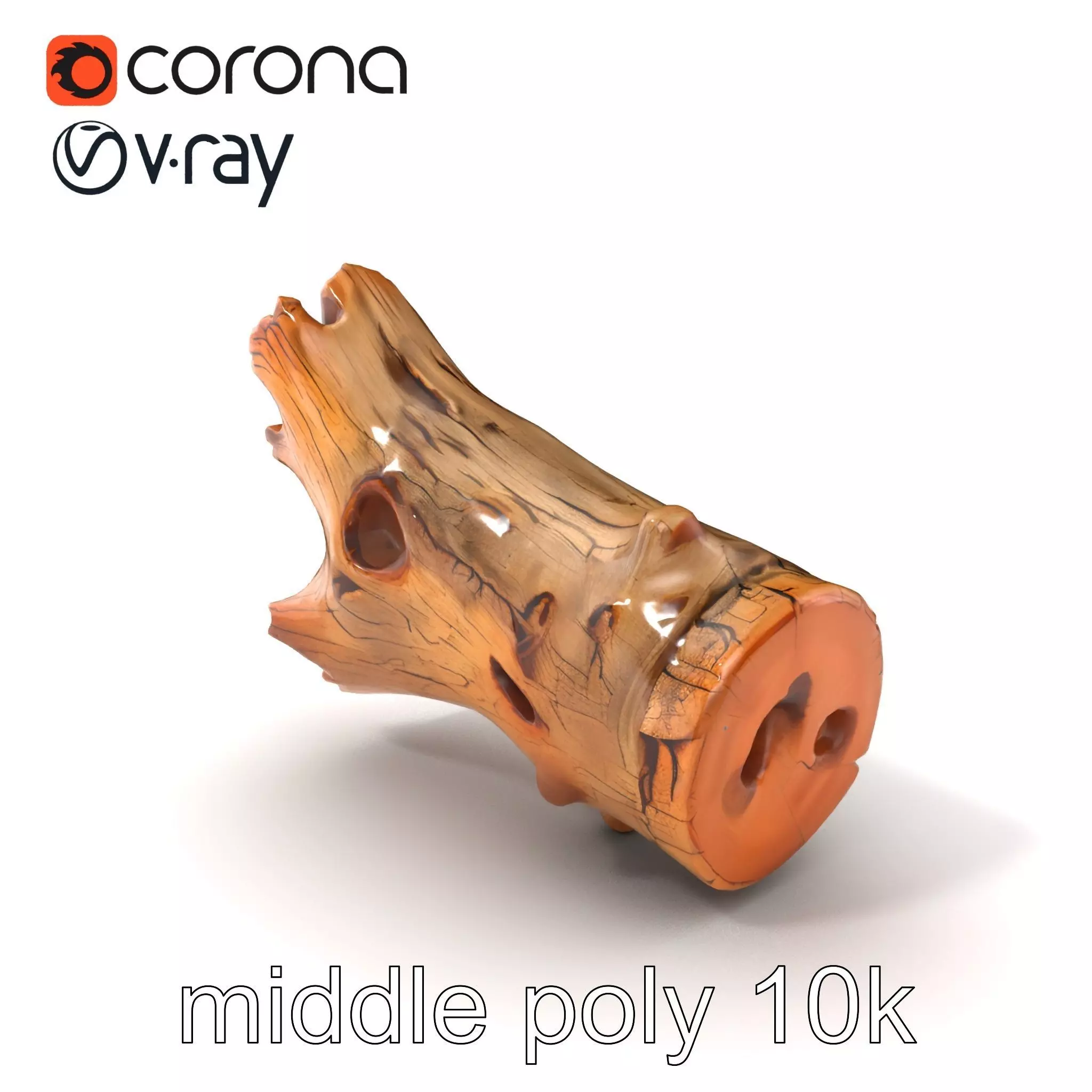 Driftwood Fossil Imprints Log model pack Texture_0