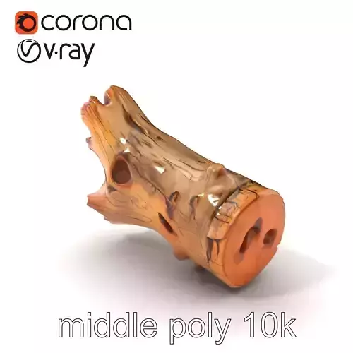 Driftwood Fossil Imprints Log model pack