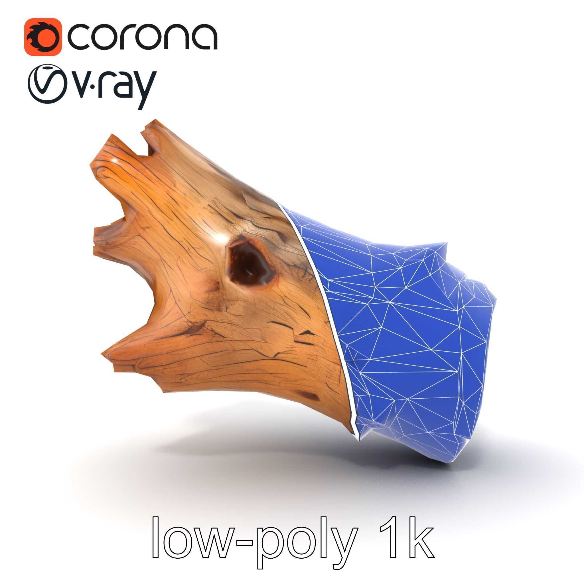 Driftwood Fossil Imprints Log model pack Texture_22