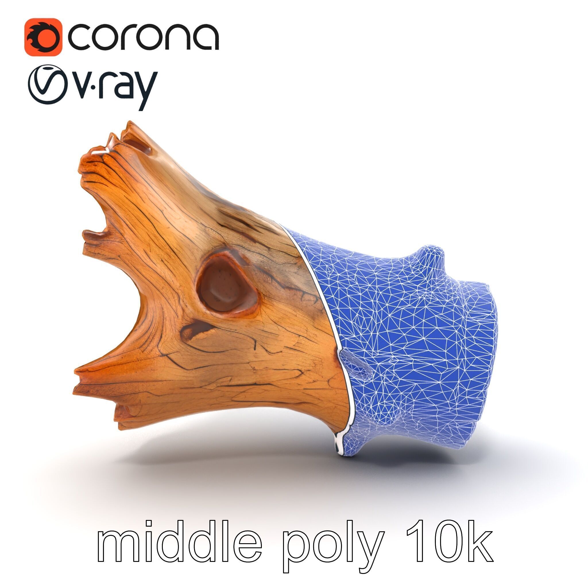 Driftwood Fossil Imprints Log model pack Texture_27