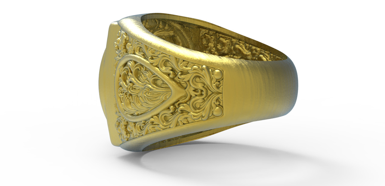 lion ring 3d model  3D model_5