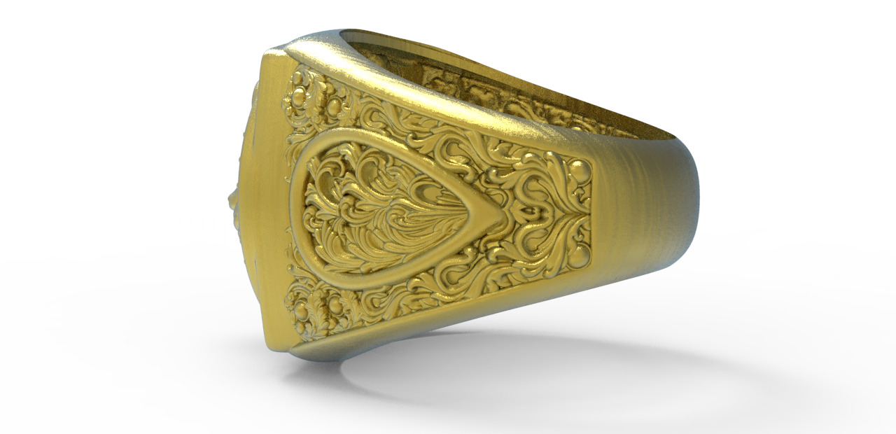 lion ring 3d model  3D model_6