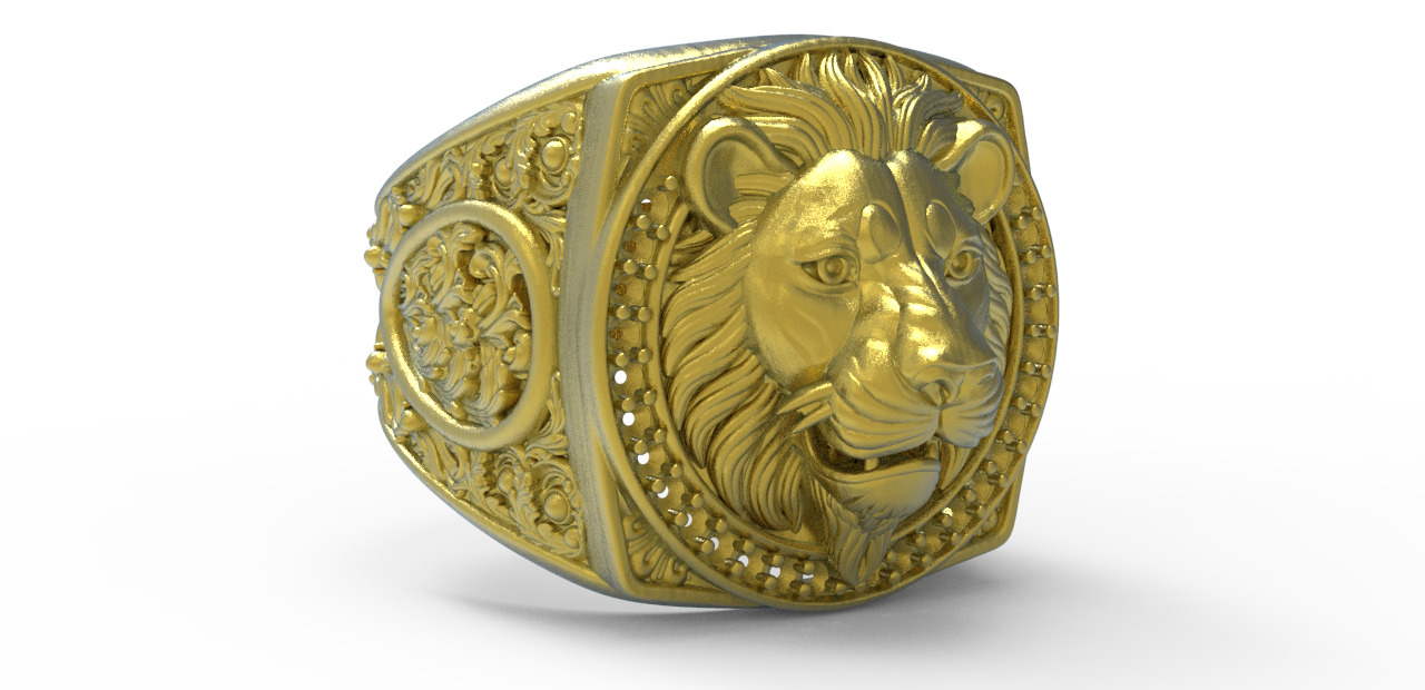 lion ring 3d model  3D model_14