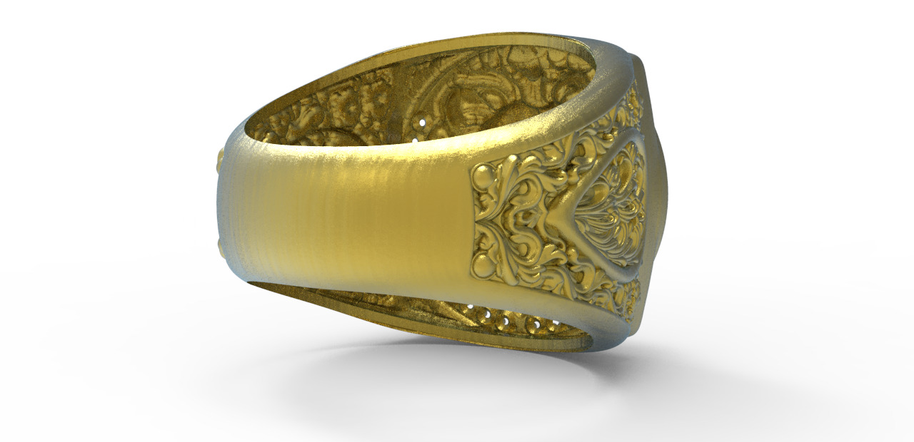 lion ring 3d model  3D model_3