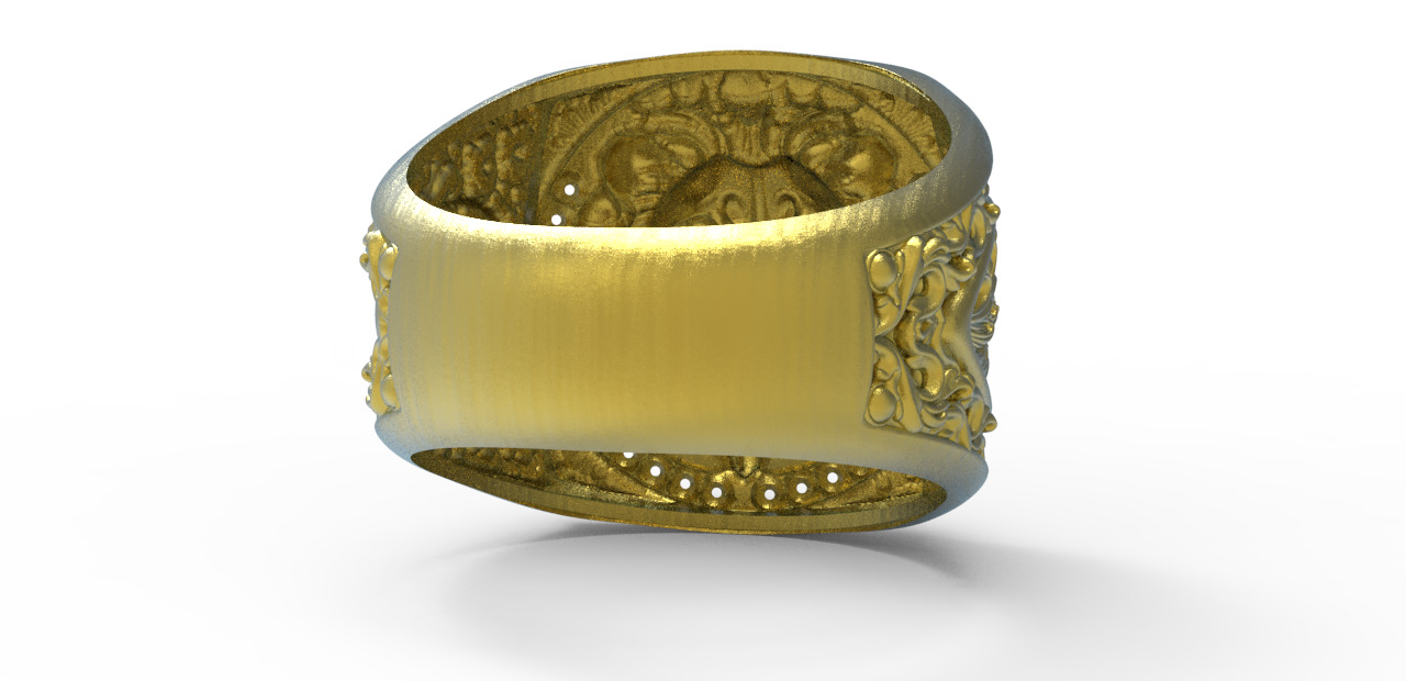 lion ring 3d model  3D model_13