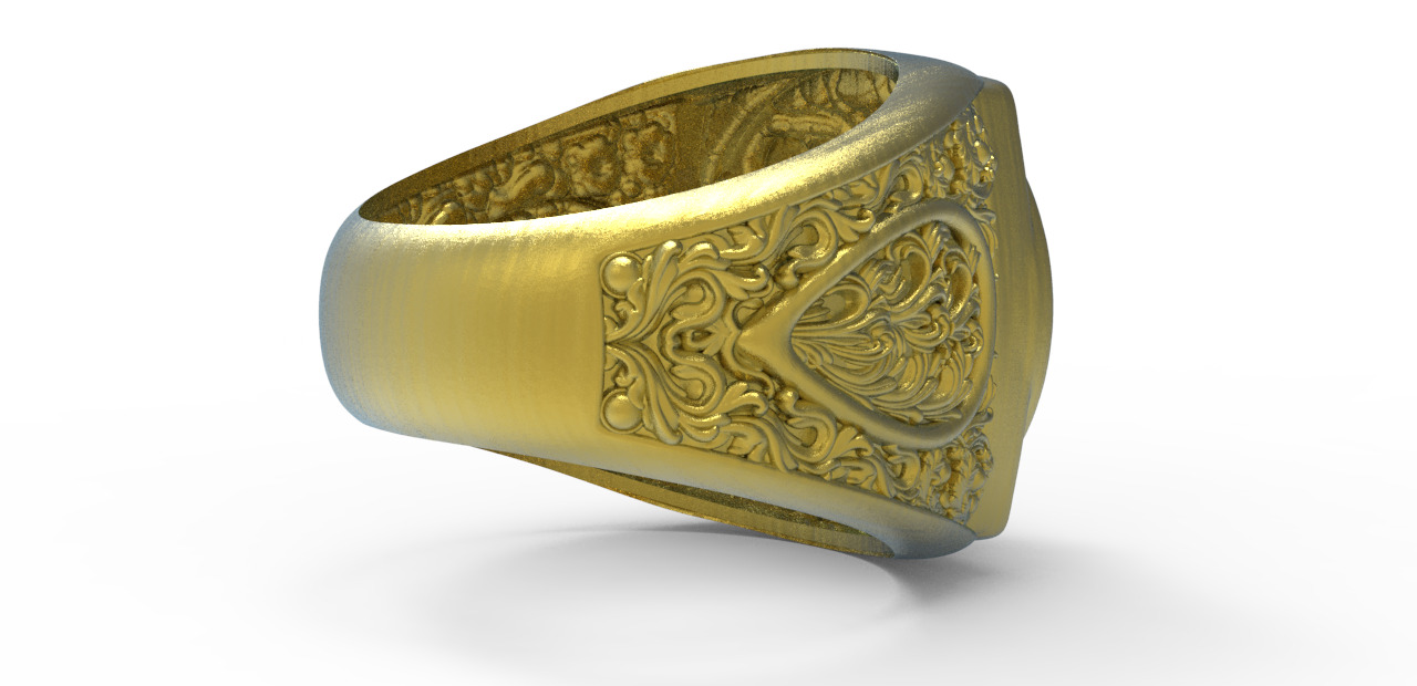 lion ring 3d model  3D model_4