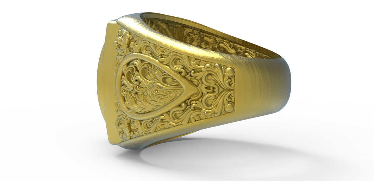 lion ring 3d model  3D model_9