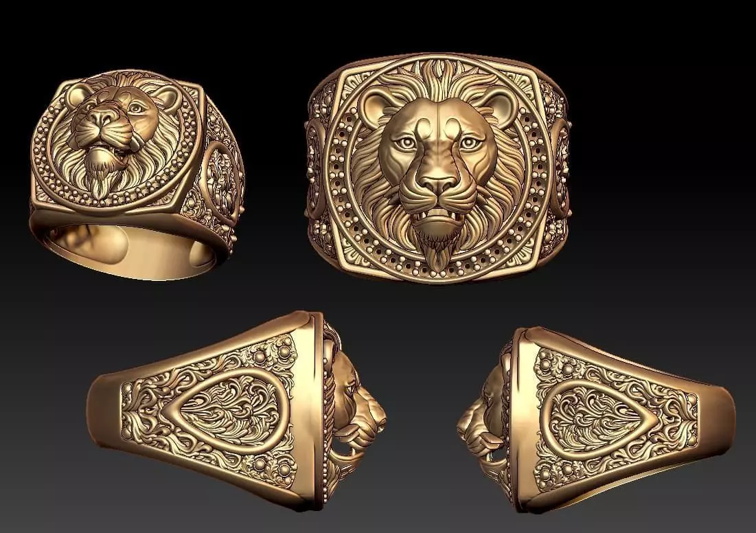 lion ring 3d model  3D model_0