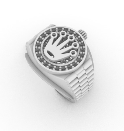 Anillo Rolex   3D print model_6