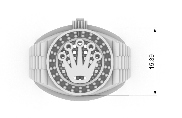 Anillo Rolex   3D print model_8