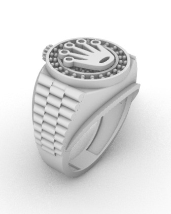 Anillo Rolex   3D print model_7