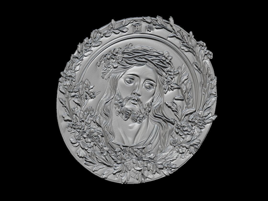 Sacred Serenity Jesus in Floral Glory 3D print model_3