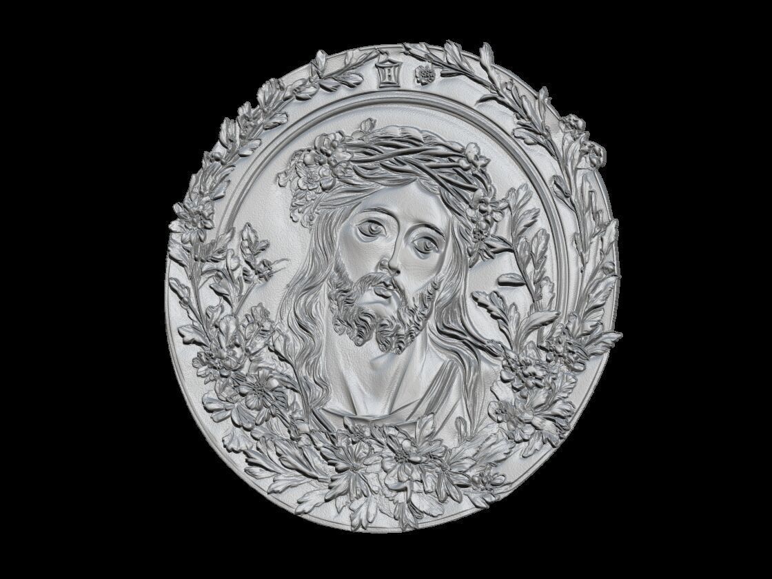 Sacred Serenity Jesus in Floral Glory 3D print model_2