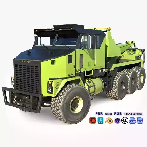 Oshkosh HET Wrecker Low-poly 3D model