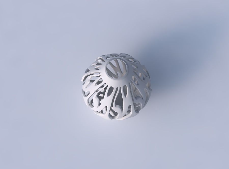 Bowl wide mid with twisted smooth cuts long neck 3D print model_2