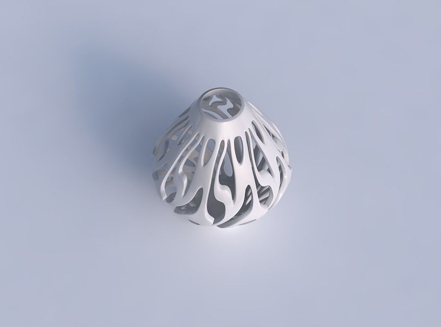 Bowl wide mid with twisted smooth cuts long neck 3D print model_1