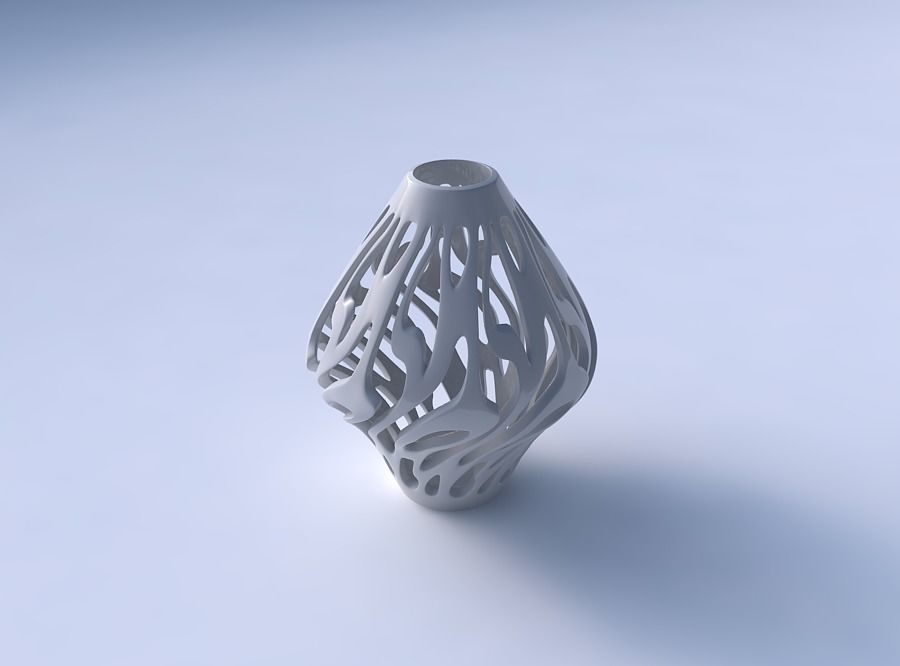 Bowl wide mid with twisted smooth cuts long neck 3D print model_3