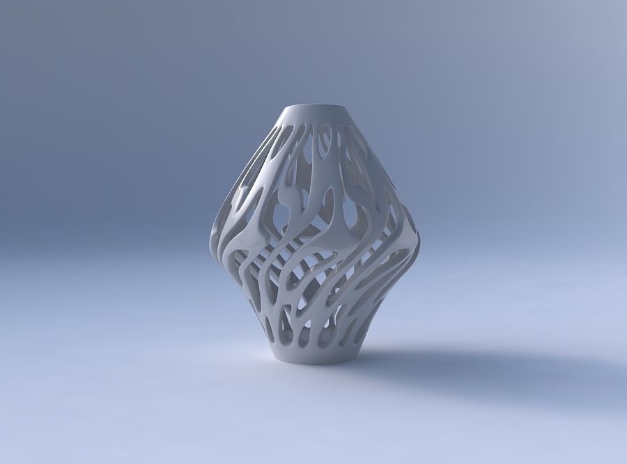 Bowl wide mid with twisted smooth cuts long neck 3D print model_4