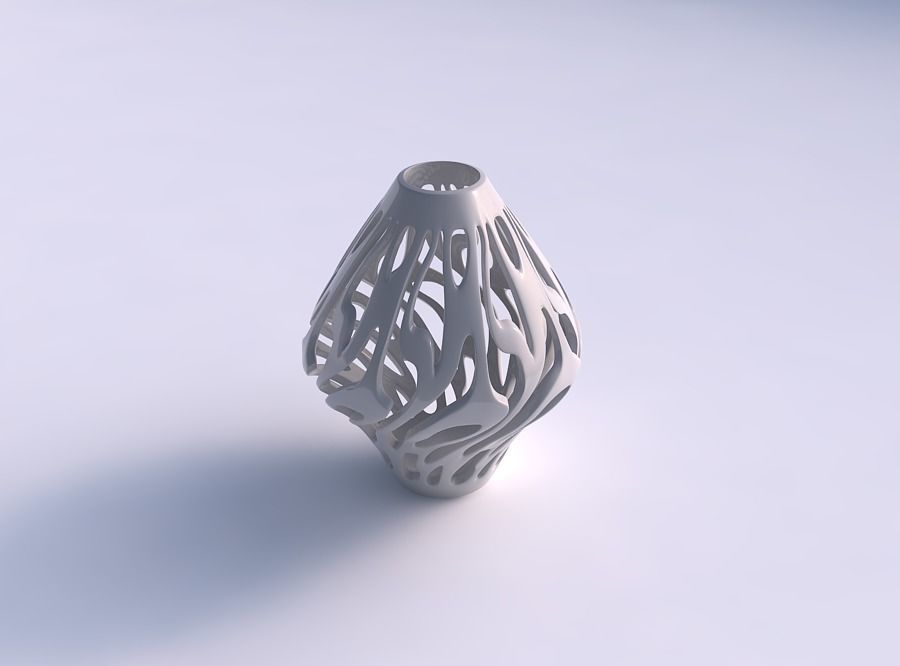 Bowl wide mid with twisted smooth cuts long neck 3D print model_0