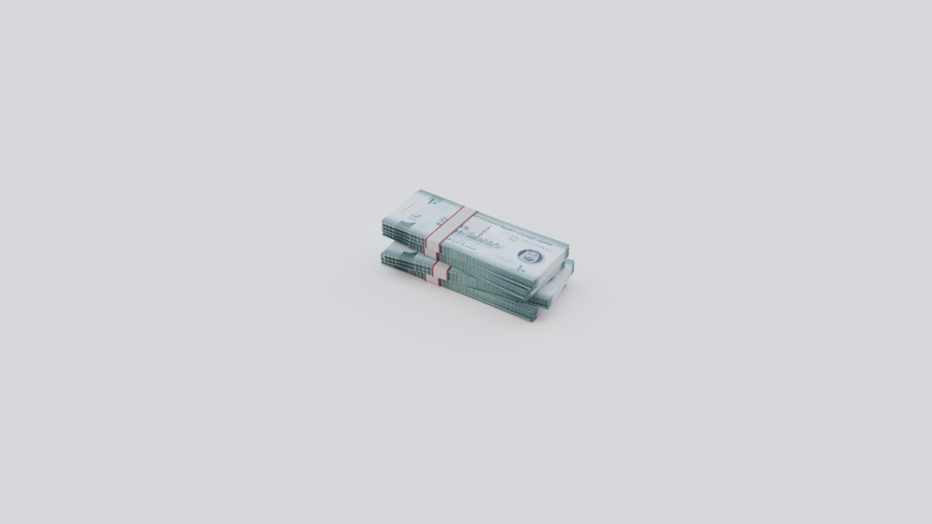 10 United Arab Emirates Dirham DH Currency Low-poly 3D model_4