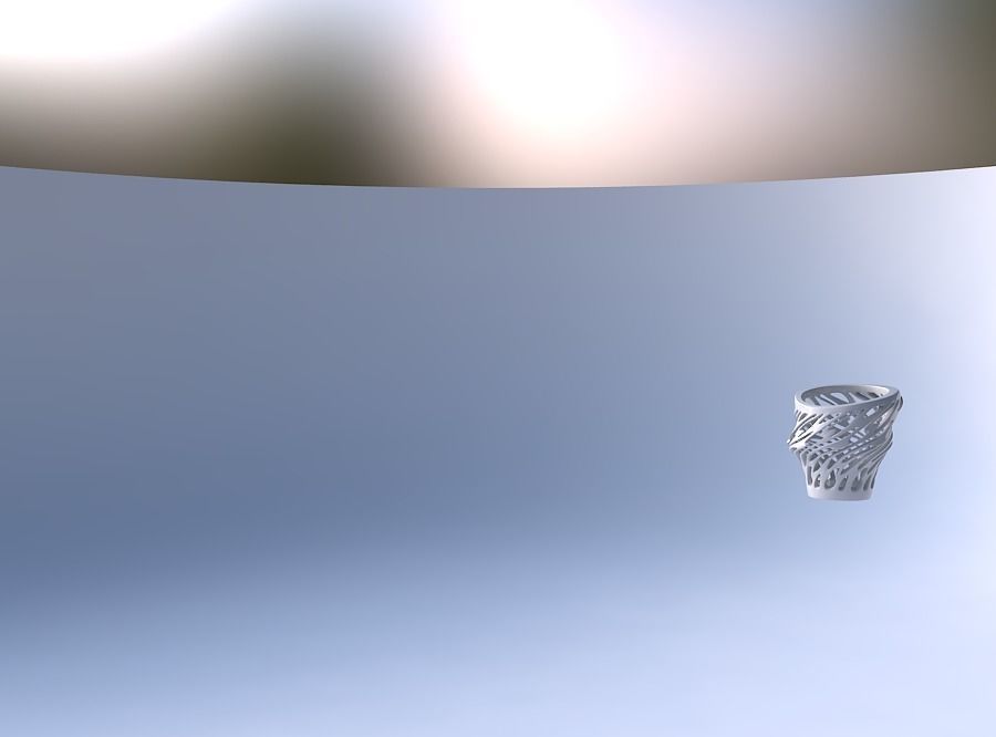 Bowl wide mid with twisted smooth cuts eccentric 3D print model_4