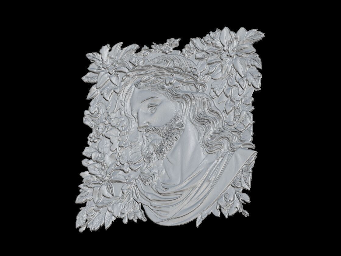 Divine Tranquility Jesus Among Blossoms 3D print model_2