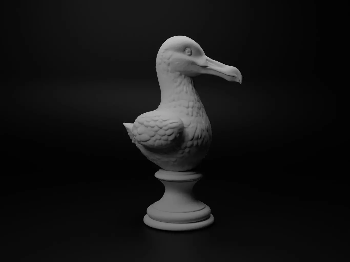 Albatross Animal Bust Chess 3D print model_0