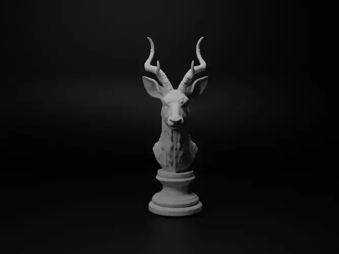 Antelope Animal Bust Chess