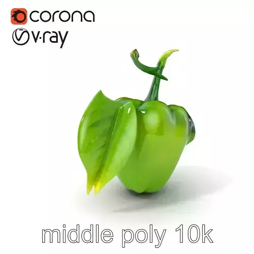 Green Pepper Plant Nature Model Pack