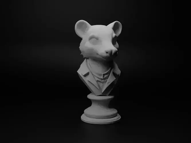 Badger Animal Bust Chess