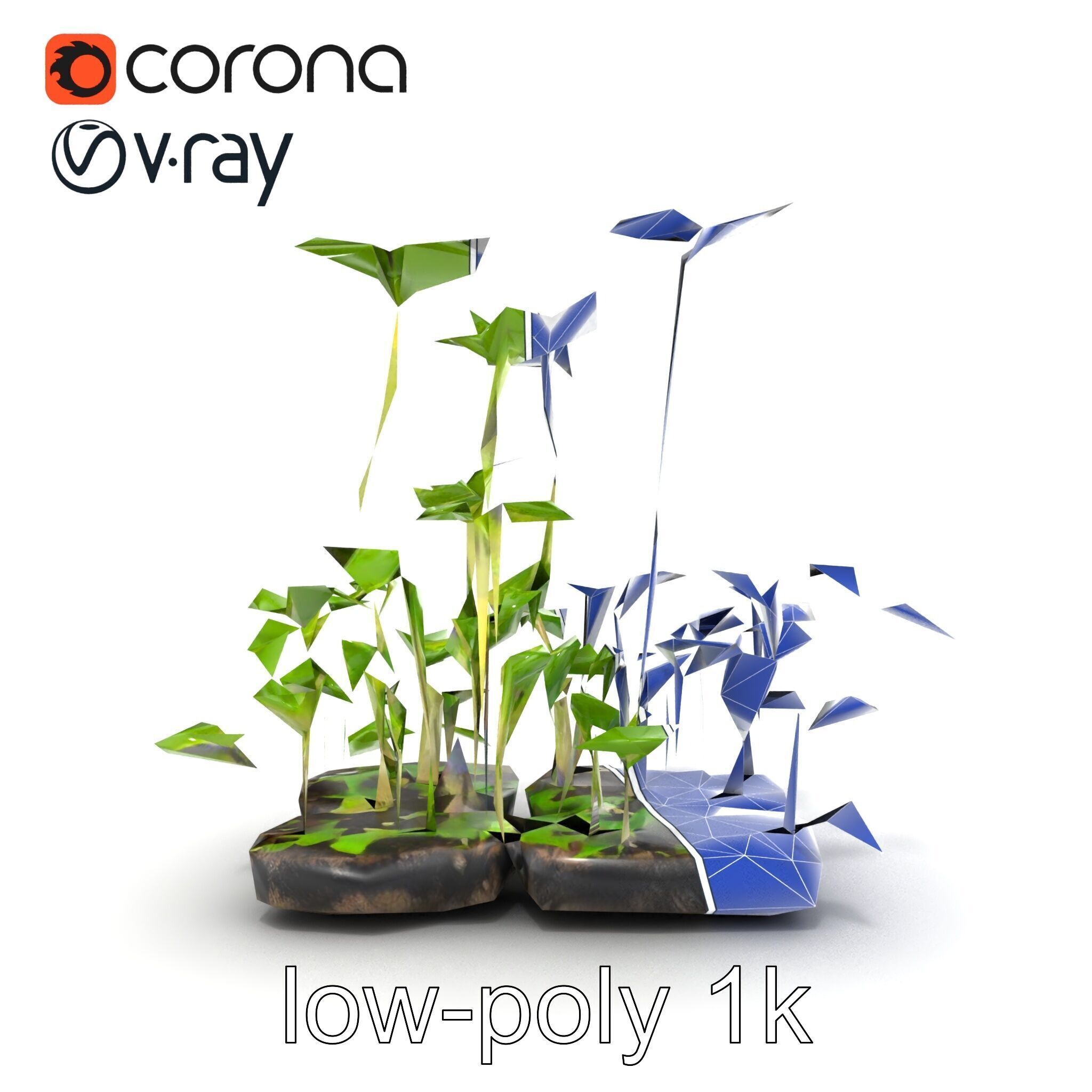 Robust Cucumber Plant Foliage Interaction model pack Low-poly 3D model_53