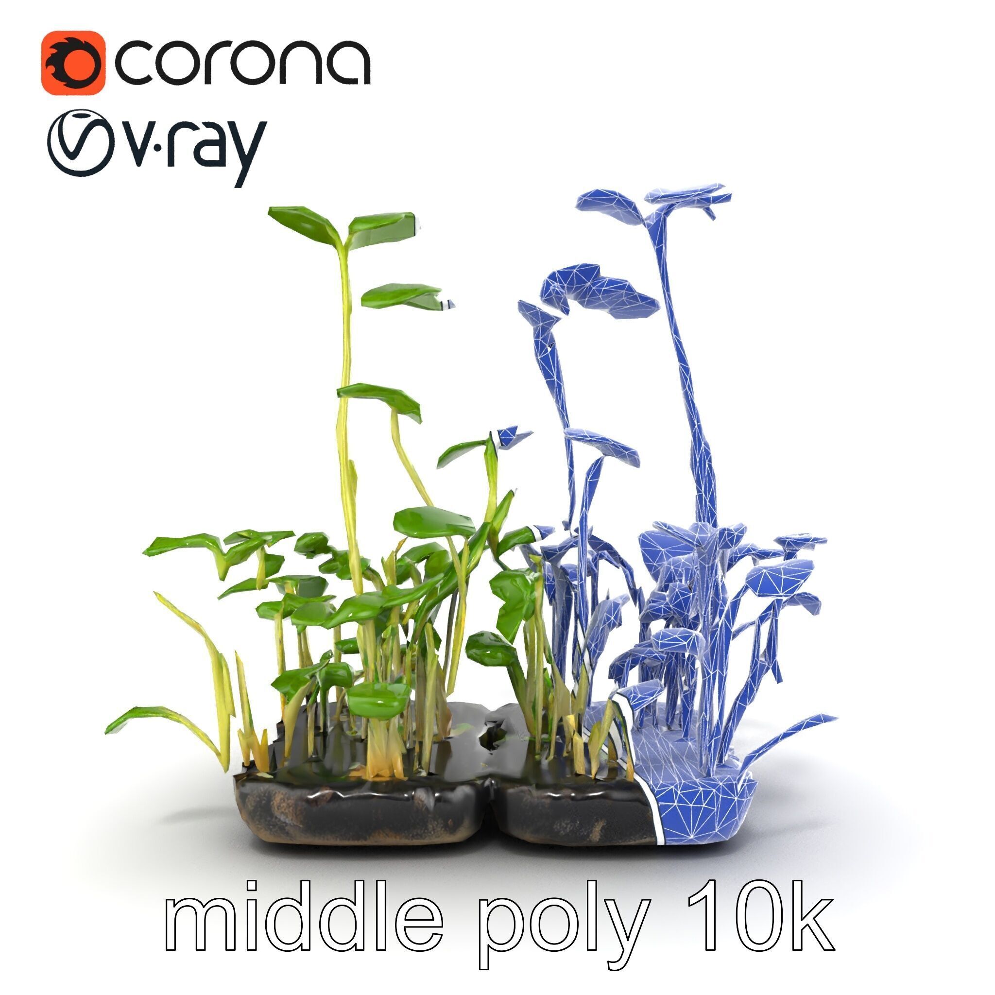 Robust Cucumber Plant Foliage Interaction model pack Low-poly 3D model_64