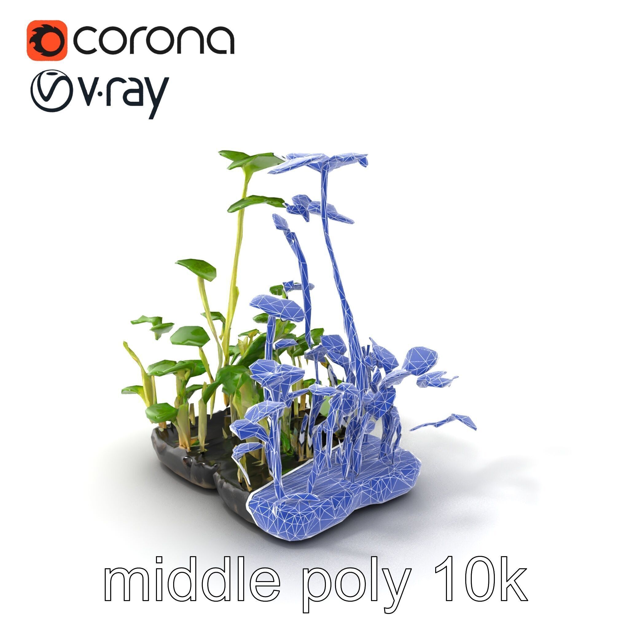 Robust Cucumber Plant Foliage Interaction model pack Low-poly 3D model_13