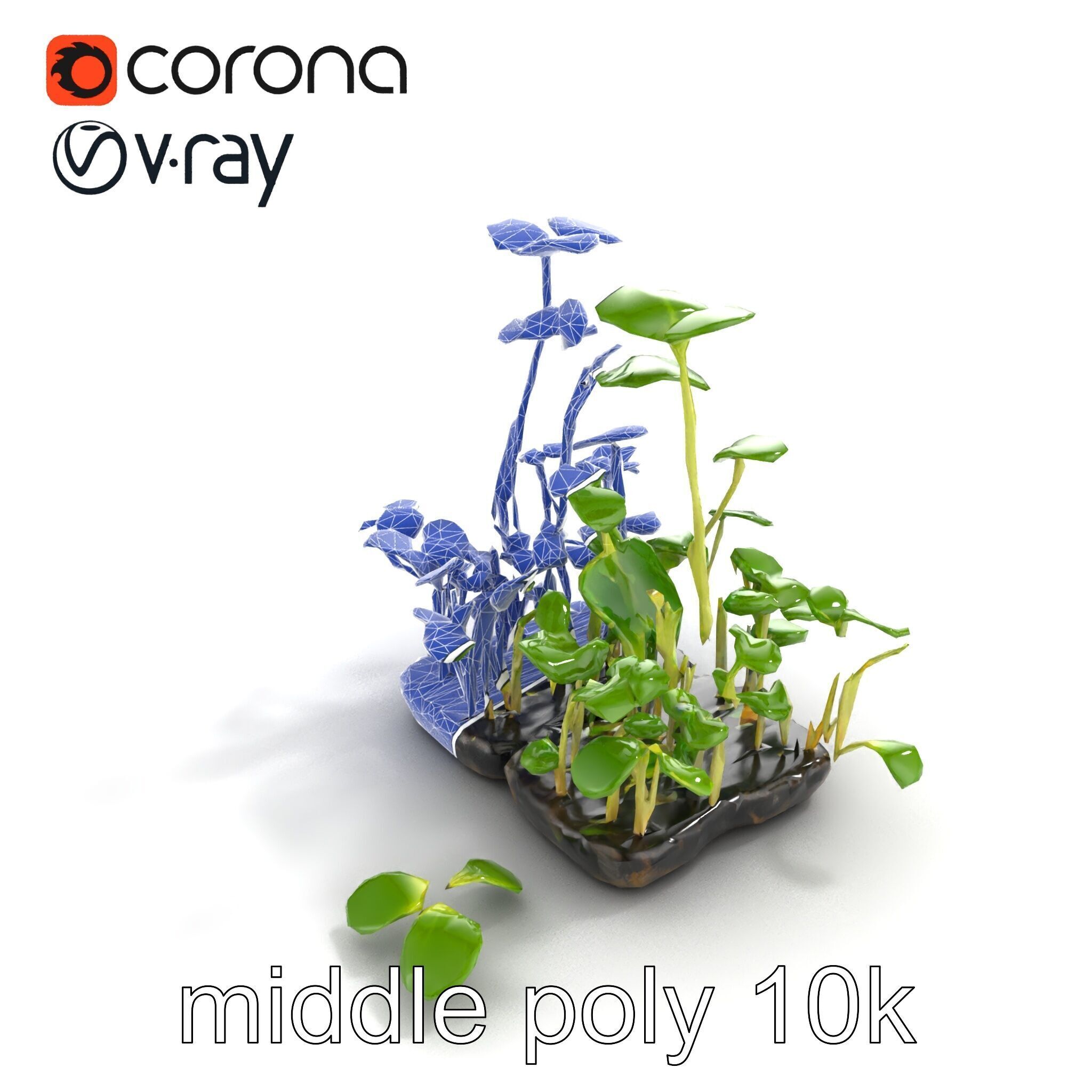 Robust Cucumber Plant Foliage Interaction model pack Low-poly 3D model_45