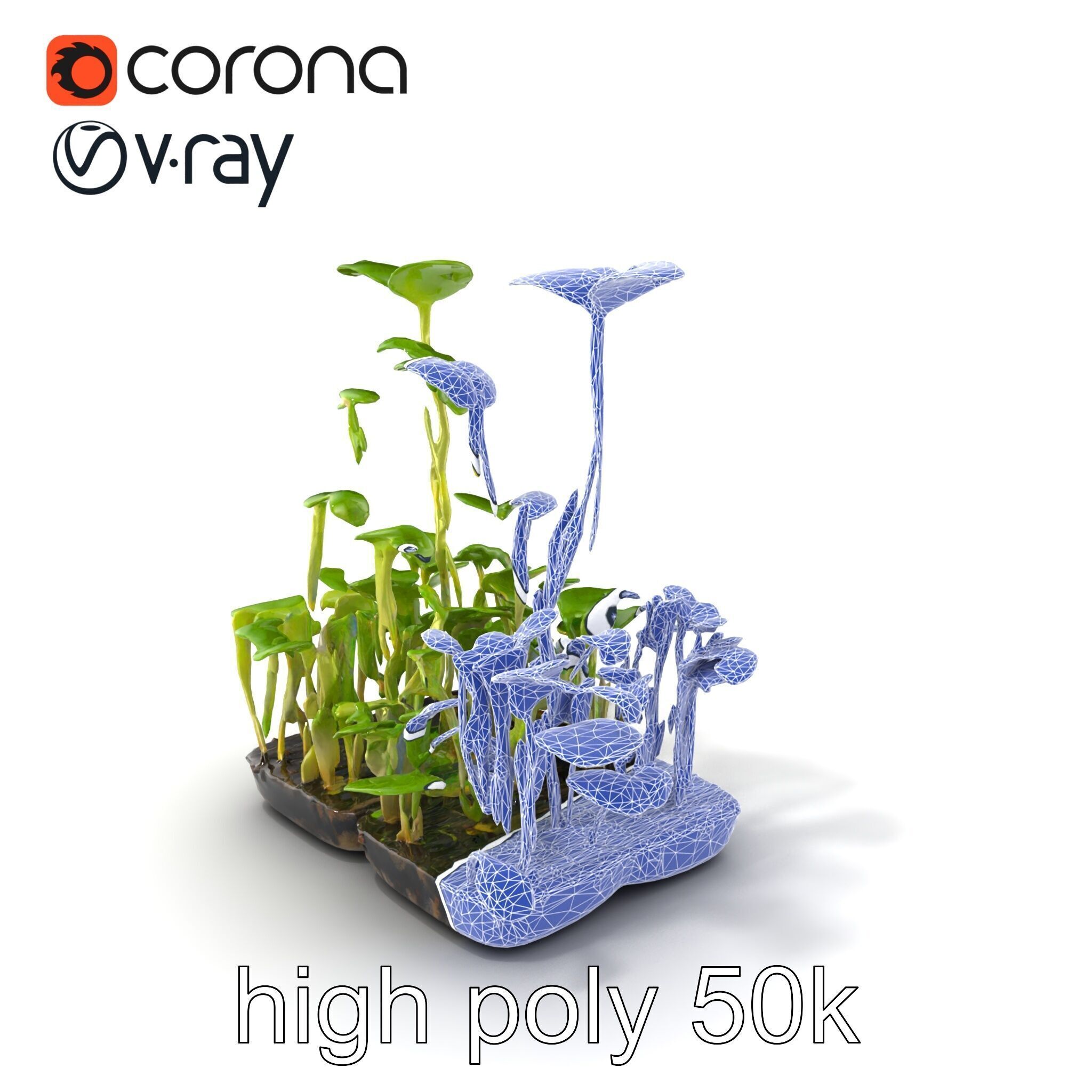 Robust Cucumber Plant Foliage Interaction model pack Low-poly 3D model_21