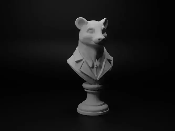 Badger Animal Bust Chess